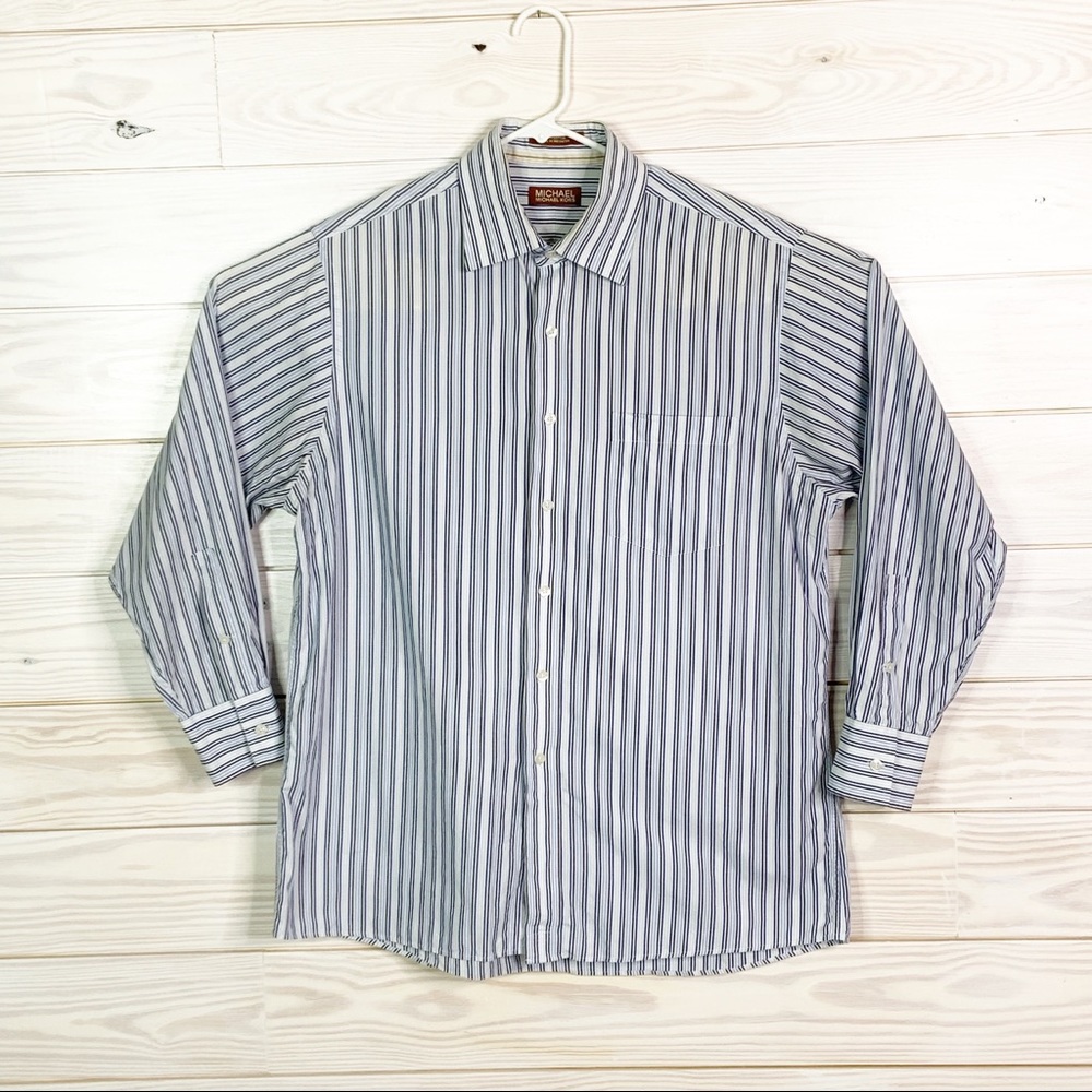 Micheal Kors Men Dress Shirt Button Down stripes